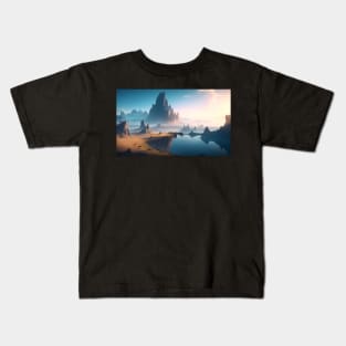 Natural landscape on another planet Kids T-Shirt